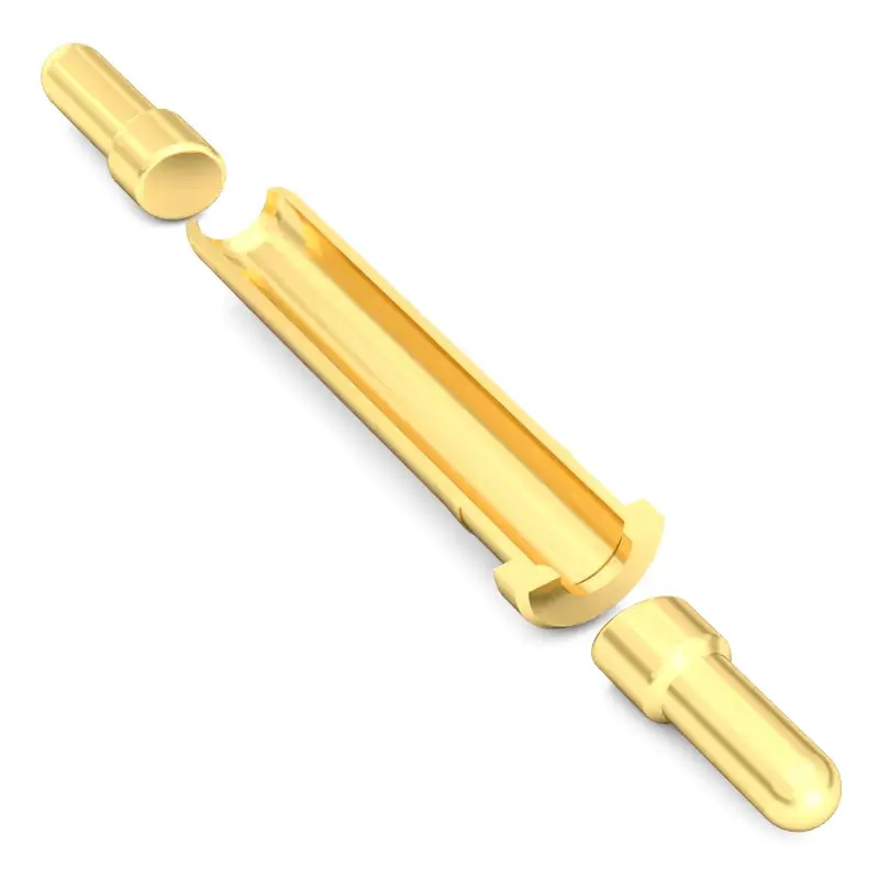 double ended pogo pin before electroplating brass bolor
