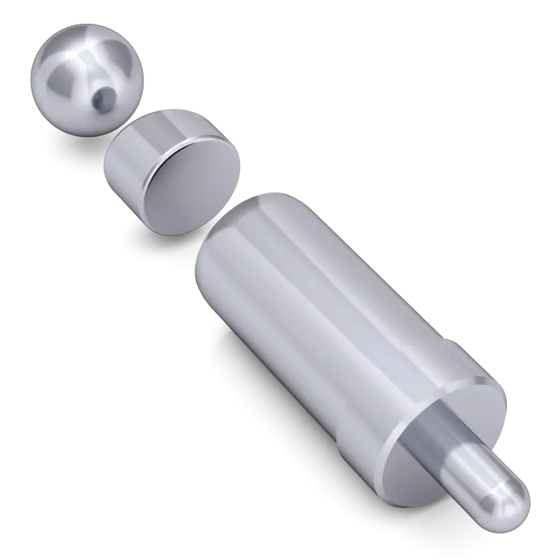 rolling pogopin electroplated nickel silver white