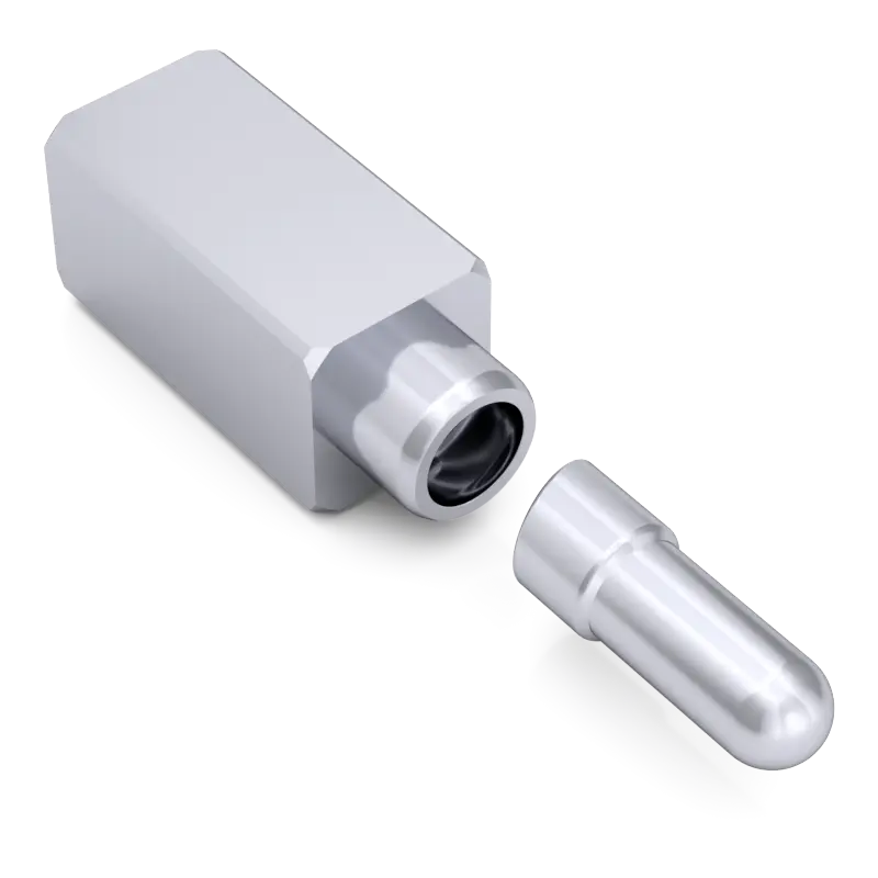 side contact pogopin electroplated nickel silver white