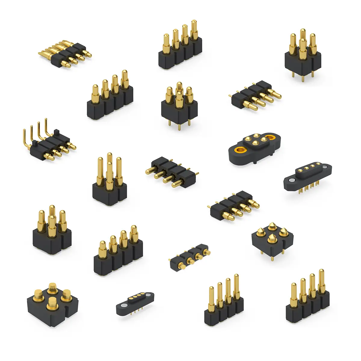 4 point pogo pin connectors