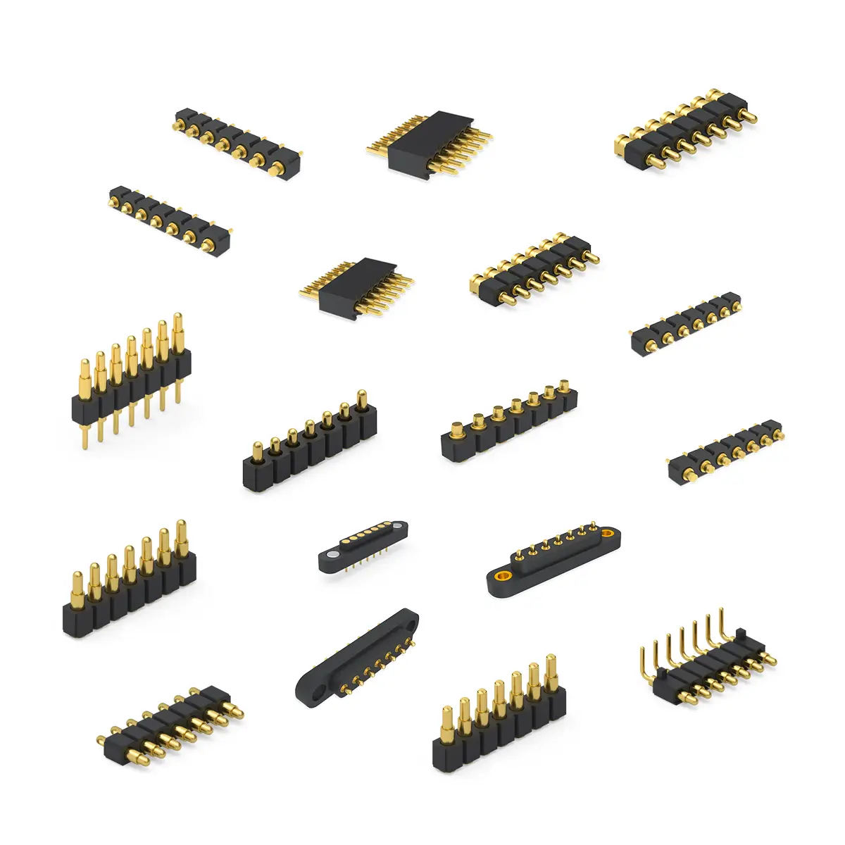 7 point spring loaded pogo pin connectors